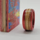 Recycled Skateboard Ring - Red on Red