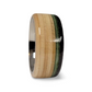 Comfort Fit Recycled Skateboard Ring - Green and Black