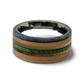 Comfort Fit Recycled Skateboard Ring - Green and Blue