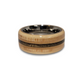 Comfort Fit Recycled Skateboard Ring - Natural Wood and Black