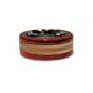 Comfort Fit Recycled Skateboard Ring - Red and Natural Wood